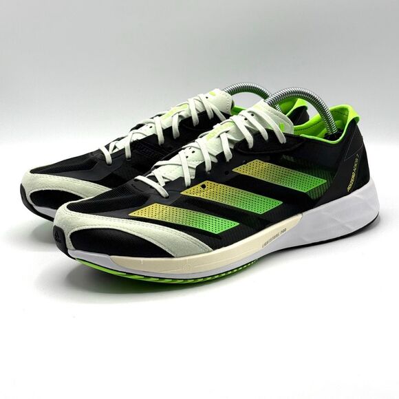 Adidas Adizzero Adios 7 Sneakers in Beam Yellow Solar Green - US Men’s 10 / FR 4